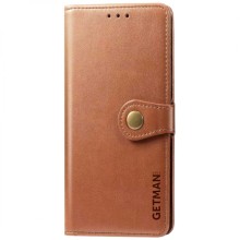 Шкіряний чохол-книжка GETMAN Gallant (PU) для Xiaomi Redmi 9C – Коричневий