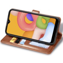 Шкіряний чохол-книжка GETMAN Gallant (PU) для Xiaomi Redmi 9C – Коричневий