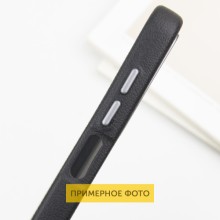 Кожаный чехол Leather Case Metal Buttons для Xiaomi Redmi 9C – Черный