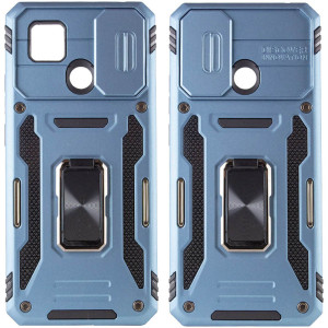 Ударопрочный чехол Camshield Army Ring для Xiaomi Redmi 9C / 10A (Голубой)