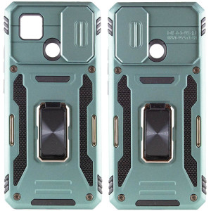 Ударопрочный чехол Camshield Army Ring для Xiaomi Redmi 9C / 10A (Зеленый)