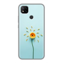 Чехлы с Цветами для Xiaomi Redmi 9c (VPrint) (Желтый цветок)