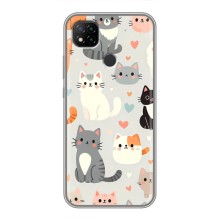 Чохол з малюнком кіт на Xiaomi Redmi 9c (Колаж котів)