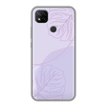 Чехол цветочный дизайн для Xiaomi Redmi 9c – Монстера фиолетовая
