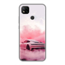 Чехол с авто Порше для Xiaomi Redmi 9c – Розовый Порше