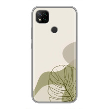 Силиконовый чехол с принтом в цветах на Xiaomi Redmi 9c – Монстера зелёная