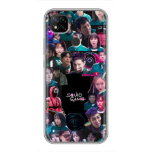 Чехол Гра в кальмара для Xiaomi Redmi 9c – Коллаж игры кальмара
