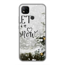 Новогодние, Праздничные Чехлы для Xiaomi Redmi 9c - 2024 год (Let it snow)