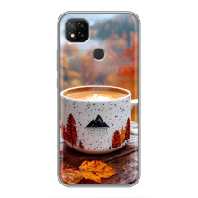 Чехол с уникальным дизайном «Осень с кофе» для Xiaomi Redmi 9c – Кофе на природе