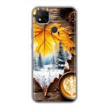 Чехол с уникальным дизайном «Осень с кофе» для Xiaomi Redmi 9c – Осенне-зимнее кофе