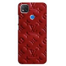 Текстурный Чехол Louis Vuitton для Редми 9с – Красный ЛВ