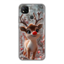 Яркий чехол для Xiaomi Redmi 9c с Зимними Оленятами