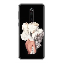 Чехлы (ART) Цветы на Xiaomi Redmi K20 (VPrint) (Белые цветы)