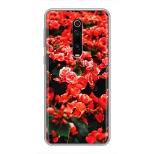 Чехлы с Цветами для Xiaomi Redmi K20 (VPrint) (Цветы красные)