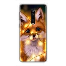 Чехлы с картинкой Лисички для Xiaomi Redmi K20 (VPrint) (Лисичка в гирляндах)
