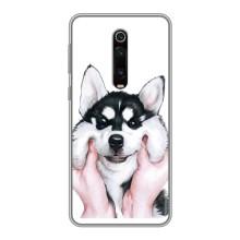 Чехлы с собаками для Xiaomi Redmi K20 (VPrint) (Довольный Хаски)