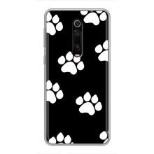 Чехлы с собаками для Xiaomi Redmi K20 (VPrint) (Следы собаки)