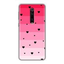 Чохли з тематикою "Маленькі Сердчеки" на Xiaomi Redmi K20 – Чорні сердечка