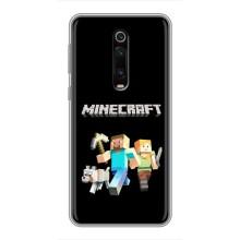 Чехол Майнкрафт на Xiaomi Redmi K20 (AlphaPrint) Minecraft (герои Minecraft)