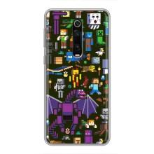 Чехол Майнкрафт на Xiaomi Redmi K20 (AlphaPrint) Minecraft (Коллаж Майнкрафт)