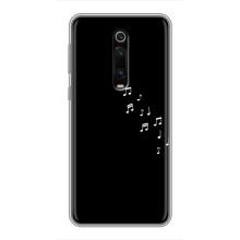 Чехол с картинками на черном фоне для Xiaomi Redmi K20 – Ноты