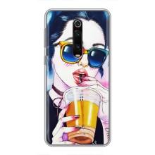 Чехол с картинкой Модные Девчонки Xiaomi Redmi K20 – Девушка с коктейлем