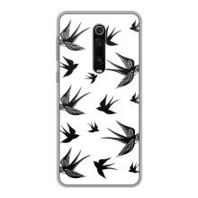 Чехол с птицами на Xiaomi Redmi K20 (VPrint) (Ласточки)