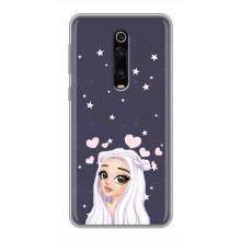 Чехол Стильные девушки на Xiaomi Redmi K20 – Девушка и сердечки