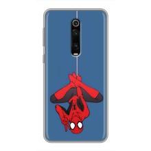 Чехол Супергерой Человека Паука на Xiaomi Redmi K20 – На паутине