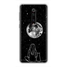 Чехол с рисунком кот на Xiaomi Redmi K20 – Девушка с котом
