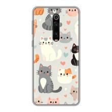 Чехол с рисунком кот на Xiaomi Redmi K20 – Коллаж котов