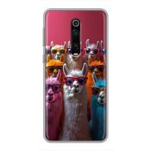 Чохол з принтом стильні тварини для Xiaomi Redmi K20:

				 українськими літерами: Ксіаомі Редмі К20 (Лами в окулярах)