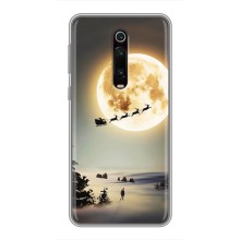 Новогодние, Праздничные Чехлы для Xiaomi Redmi K20 - 2024 год (Санта на луне)