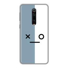 Силиконовые Чехлы (смешные стикеры) для Xiaomi Redmi K20 – Серо-белый