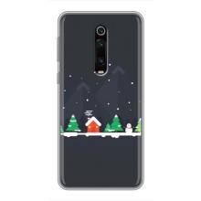 Силіконовий бампер на різдво для Xiaomi Redmi K20 (Місто зимове)