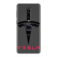 Силиконовый бампер с картинкой машины на Xiaomi Redmi K20 – Logo TESLA