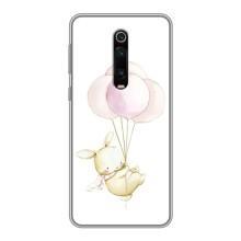 Силиконовый бампер с картинкой животных для Xiaomi Redmi K20 – Кролик и шарики