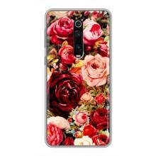 Силиконовый бампер с принтом (цветочки) на Редми К20 (Букет цветов)