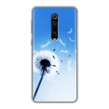 Силиконовый Чехол с одуванчиками на Xiaomi Redmi K20 – Одуванчик на голубом