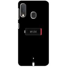 Чехлы для любимой на Самсунг Галакси А20е (VPrint) (Love battery)