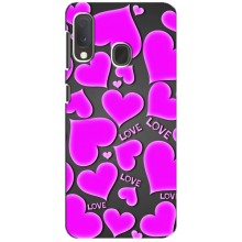 Чехлы для любимой на Самсунг Галакси А20е (VPrint) (Pink hearts)