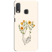 Чехлы для любимой на Самсунг Галакси А20е (VPrint) (Руки любви)