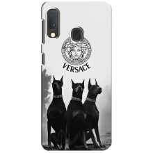 Чехлы VERSACE для Самсунг Галакси А20е (PREMIUMPrint) (Доберман Версаче)