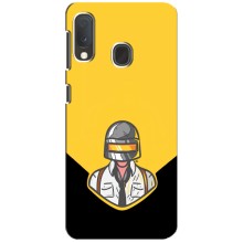 Чехол PUBG для Самсунг Галакси А20е (AlphaPrint) (Пабг в шлеме)
