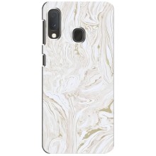 Мраморный чехол на Samsung A20e (VPrint) (Белый мрамор)