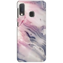 Мраморный чехол на Samsung A20e (VPrint) (Пурпурный Мрамор)