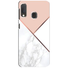 Мраморный чехол на Samsung A20e (VPrint) (Тройной мрамор)