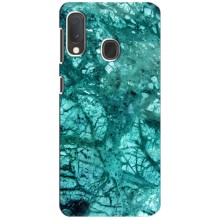 Мраморный чехол на Samsung A20e (VPrint) (Зеленый мрамор)