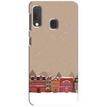 Новорічні, Святкові Чохли для Samsung A20e - 2024 год (Зимове місто)