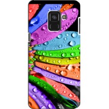 Чехлы (ART) Цветы на Samsung A8 Plus, A8 Plus 2018, A730F (VPrint) – Семиквітка